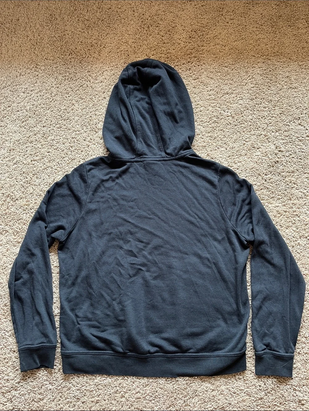 Nike Women's Black Funnel Neck Pullover Hoodie Medium with white swoosh.